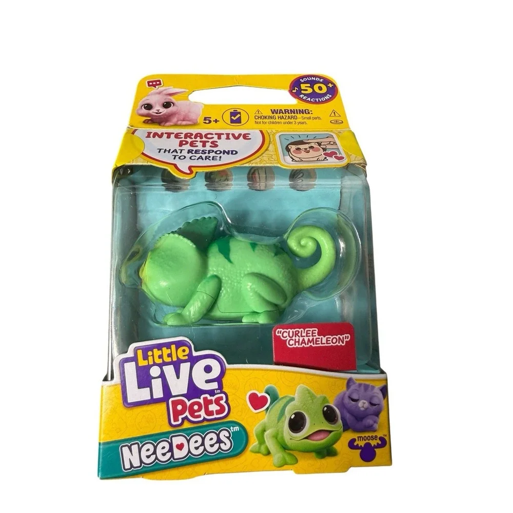 Little Live Pets NeeDees Interactive‎ Pet Dandee Rare/Chameleon Lot Of 4